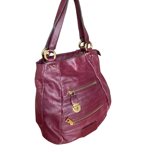 Marc Jacobs Preppy Burgundy Leather Hobo Bag - Picture 2 of 9